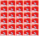 image of Vostok 6 stamp prints - red